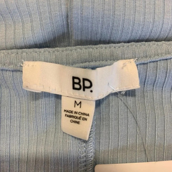 Bp Nordstrom Women's Tie Front Lettuce Edge Minidress In Blue Cashmere SZ M NWT - Picture 9 of 13